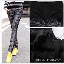 孕妇装秋冬孕妇裤冬装保暖裤加绒加厚仿羽绒AB面孕妇打底裤