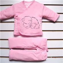 婴儿服\新生儿婴儿纯棉手工系带棉衣套装胎棉衣两件套六五0服饰