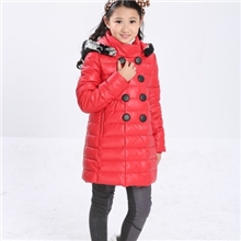 骄骄虎2013女童羽绒服新款儿童羽绒服女大童中长款羽绒服童装正品