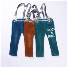 【伙拼】背带棉裤加绒加厚中小男童闲裤儿童棉裤2013新款童装