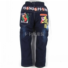 厂家直销童裤男童裤2013秋款好质量砂洗童裤中大童裤牛仔裤