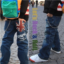 伙拼童装童裤中大童裤大童牛仔裤男童外贸童装