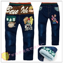 冬款儿童休闲裤中小男童长裤牛仔裤棉裤厂家批发童下装一手货源