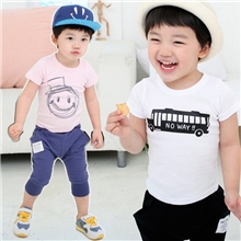 夏装新款童套装中小男童韩版纯棉卡通套装厂家直销品牌童装