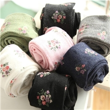 韩版女童碎花连裤袜2013秋新款童袜批发百搭加档打底裤袜8色