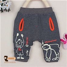 批发秋季童裤厂家直销童裤小人图案童长裤KX-73