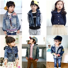 （厂家直销）2013新款童牛仔服童外套时尚牛仔童装批发