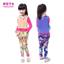 广东品质童装2013女童秋装新款韩版时尚休闲长袖两件套装1314560