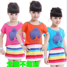 厂家童装清仓特价女童夏装新款韩版儿童裙子女童套装裙