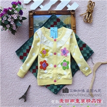 童装批发2013春款童装春秋装新款韩版女童外套开衫宝宝纯棉