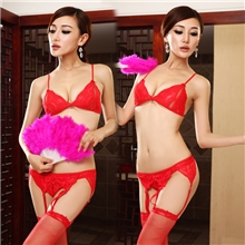 性感情趣内衣开裆露乳诱惑紧身蕾丝吊袜带网袜四件套