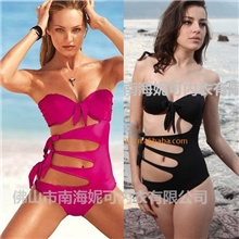 维多利亚的秘密性感镂空连体泳装两色泳衣温泉泳装厂家直销批发