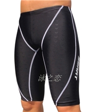 仿鲨鱼皮竞赛鱼鳞片五分中腿游泳裤312款
