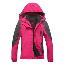 户外冲锋衣女款防水透气三合一抓绒两件套登山出游必备－8892