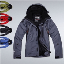 秋冬户外男款冲锋衣男两件套三合一抓绒内胆可拆卸防水保暖