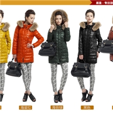 YESHON雁皇2013新款正品羽绒服女士中长款VG06651