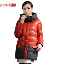 YESHON雁皇2013新款正品大码羽绒服女士中长款VG06661