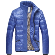 2013冬装新款男士羽绒服韩版修身拼接外套立领外套潮男装