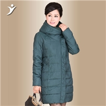 雅仕堡品牌女装中长款宽松加肥加大码胖MM羽绒服特价清仓