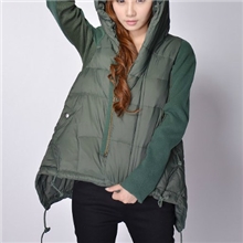 欧洲站新款羽绒服超可爱加厚新款羽绒服斗篷宽松潮