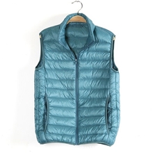 外贸原单优家羽绒马甲男式高级轻薄型情侣款羽绒马甲羽绒背心