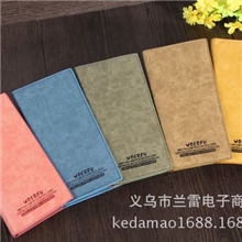 专业厂家批发男士真皮中长款牛皮外贸钱包韩版休闲卡包票夹