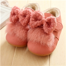 【伙拼】B-8爆款女宝宝棉鞋真毛雪地学步防滑鞋厂家直销