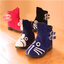 1手货源童棉鞋冬季爆款童靴子猫狗鞋潮流女童棉靴26-36码高邦鞋子
