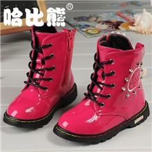 哈比熊童鞋2013年秋冬新款时尚雪地靴女童马丁靴子厂家直批