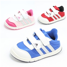 【中国好童鞋】秋款新韩版男童女童儿童彩色运动鞋条纹小童跑鞋