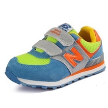 代发新款N字星运动鞋儿童鞋女童鞋跑步鞋男真皮童鞋批发耐磨防滑