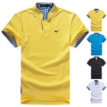 批发夏季品牌男装短袖时尚运动品牌polo衫t恤男休闲装V领t恤