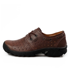 淘宝爆款2013真皮休闲鞋男凉鞋男士透气牛皮洞洞鞋包头镂空皮鞋