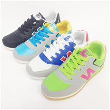 淘宝热卖韩版女式N字母拼色拼接糖果色学生休闲运动跑鞋四色入