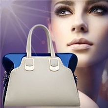 隆炎箱包2013流行漆皮撞色春夏季女包欧美新款手提单肩潮包天宇