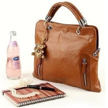 女包批发2013新款时尚小熊双拉链潮流包吧通勤OL女包特价