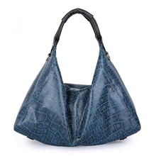 2013秋冬新款欧美大牌鳄鱼纹真皮女包女士手提单肩斜挎休闲包女包