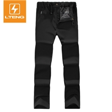 雷腾户外专柜正品情侣款软壳抓绒冲锋裤防风防水保暖男灰3XL