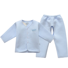 童乐源纯色加厚保暖宝宝纯棉两件套婴幼最喜爱夹衣舒适套装754