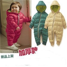 棉哈衣童外套童棉衣连体棉衣棉袄防寒爬服连体哈衣太空服
