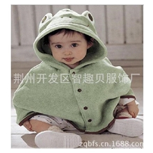 厂家直供春秋单层款青蛙披风造型披风婴儿披风