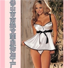 白色缎带性感情趣短裙低价批发