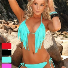 流苏比基尼欧美畅销流苏泳装四色维多利亚的秘密泳装现货批发