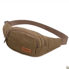 厂家定做批发休闲男士运动腰包胸包旅游手机腰包帆布男包