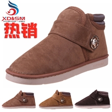 厂家批发新款男款时尚搭扣雪地靴短筒棉鞋保暖棉靴促销价