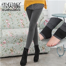 新款秋冬时尚加厚打底裤义乌厂家批发韩国九分裤加绒七彩棉脚踩裤