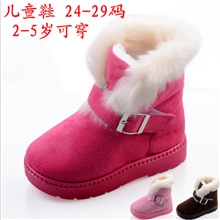 2013冬季男女童靴儿童雪地靴加厚加绒保暖棉鞋防滑厂家批发
