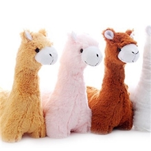 正版七彩网络红人羊驼/神兽雷雷萌萌草泥马毛绒玩具七彩公仔