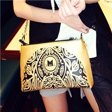 猫猫包袋2013新款韩版潮女复古风印花信封包斜挎单肩包女包包批发