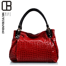 真皮鳄鱼纹新款女包生产代加工批发手提单肩时尚欧美高档品牌正品